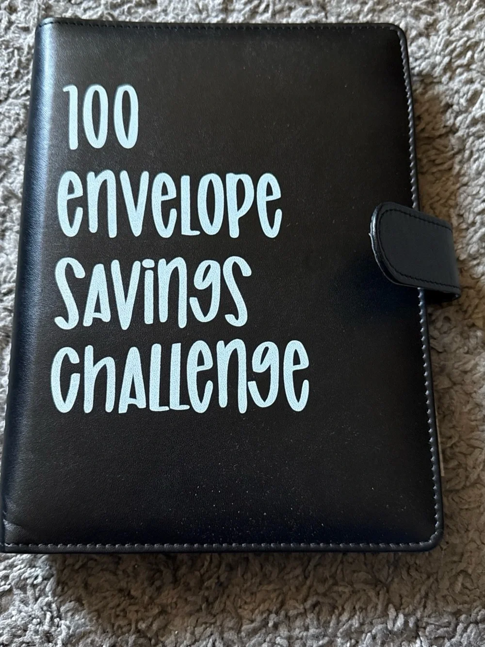 Black 100 Envelope Savings Challenge Notebook